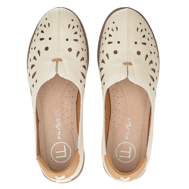 Leather shoes Filippo DP6235/24 BE beige