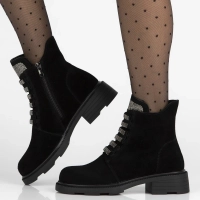 Leather ankle boots Filippo DBT7297/25 BK black