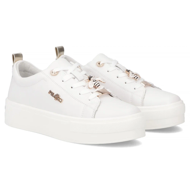 Leather shoes Filippo DP3533/25 WH DI white
