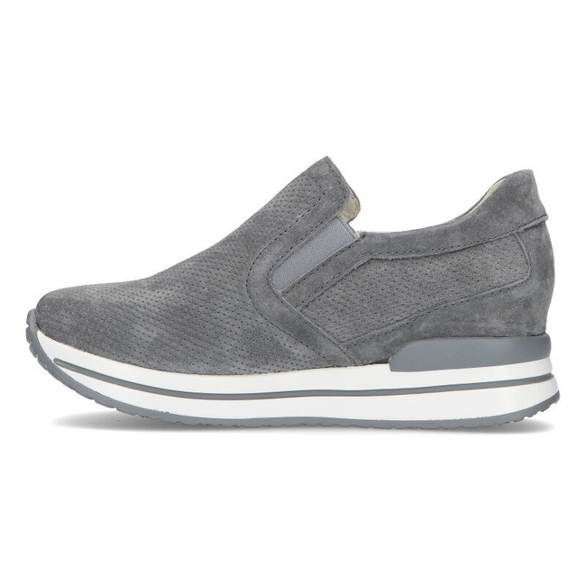 Leather sneakers Filippo DP1512/21 Gr gray