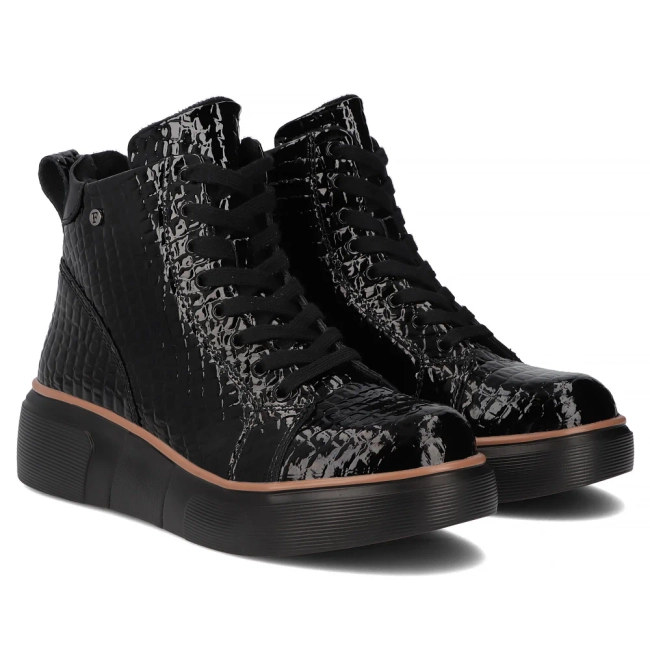 Leather ankle boots Filippo DBT7421/25 BK black