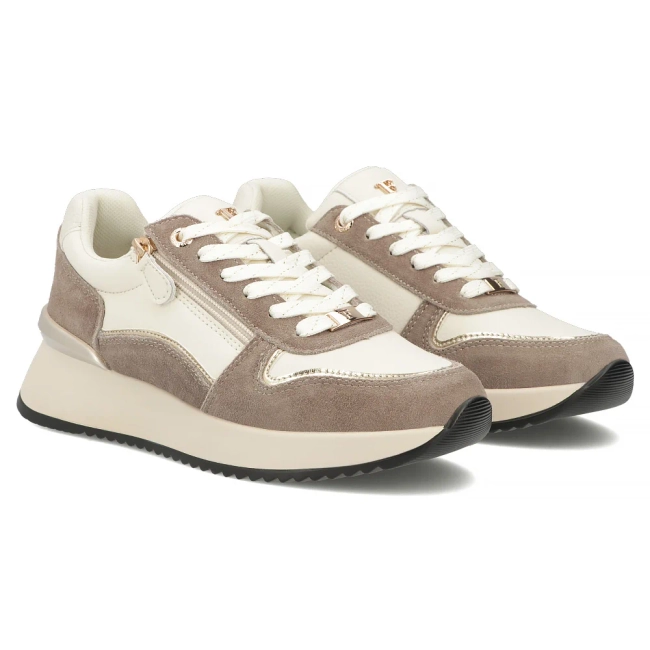 Leather sneakers Filippo DP7770/26 WH TP white-beige