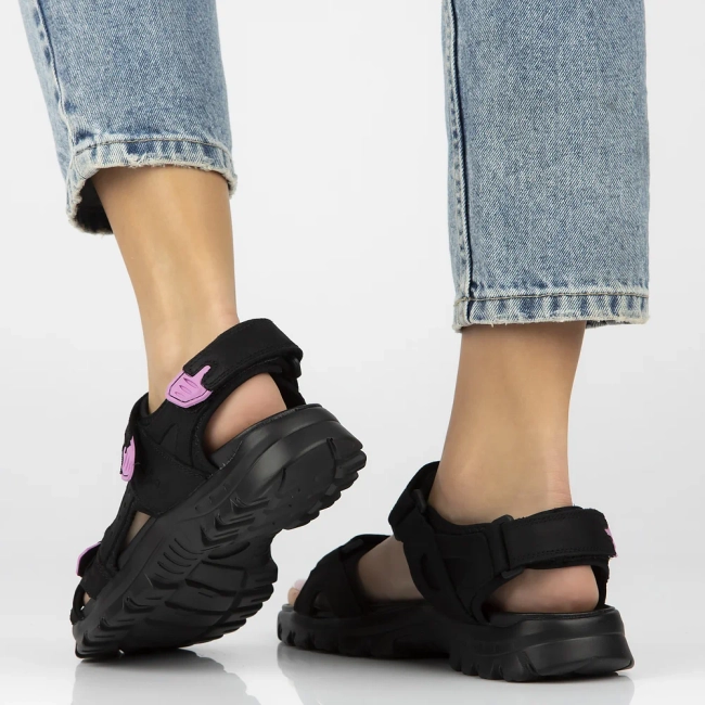 Leather sandals Filippo DS7033/25 BK black