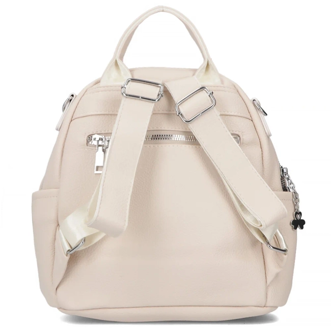 Beige backpack beige glam