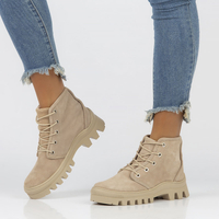 Leather boots Filippo DBT3523/22 BE beżowe