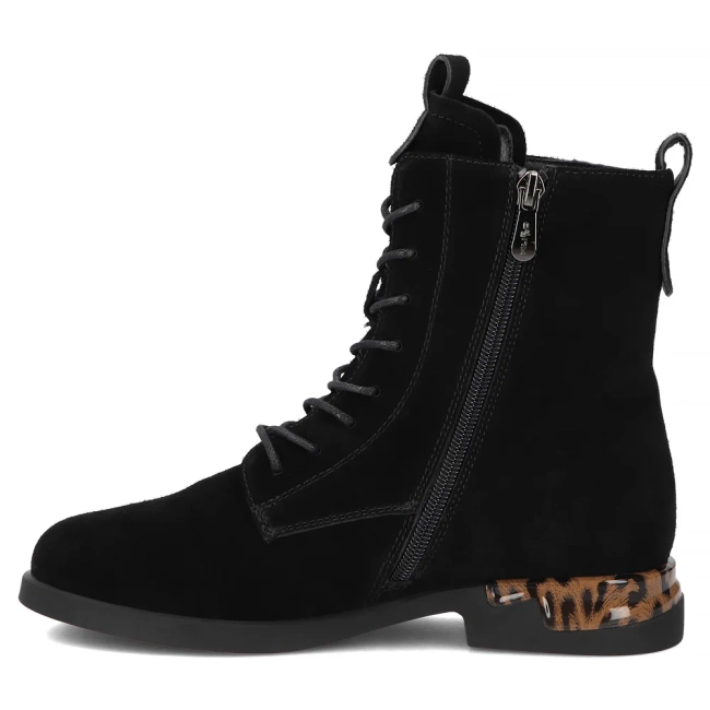 Skórzane botki Filippo DBT7232/25 BK czarne