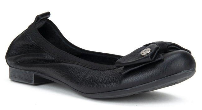 Skórzane baleriny Filippo 477 Czarne Lico