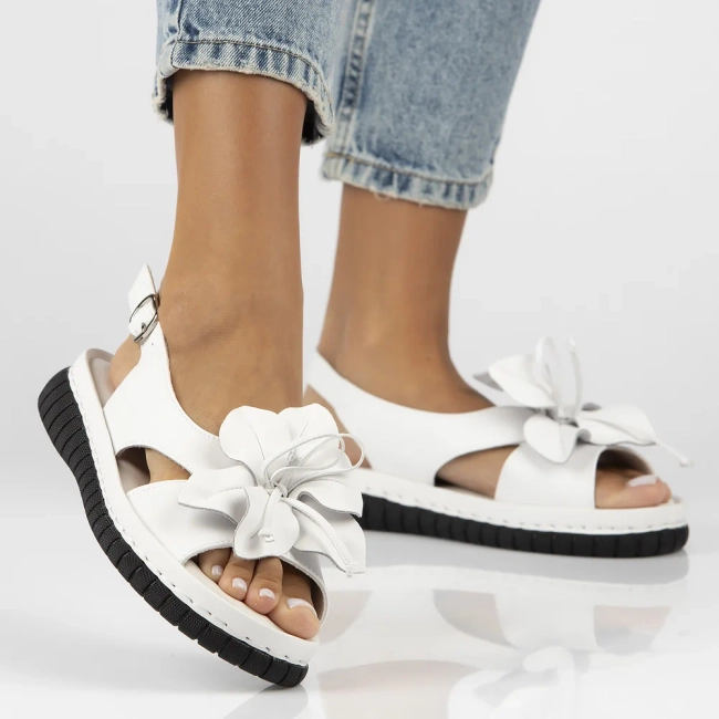 Leather sandals Filippo DS6965/25 WH white