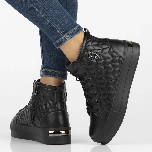 Leather ankle boots DBT6344/24 BK black