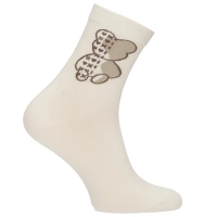 Women's Socks Cosas light beige LM207 teddy