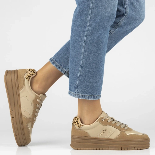 Leather sneakers Filippo DP7102/25 BE beige