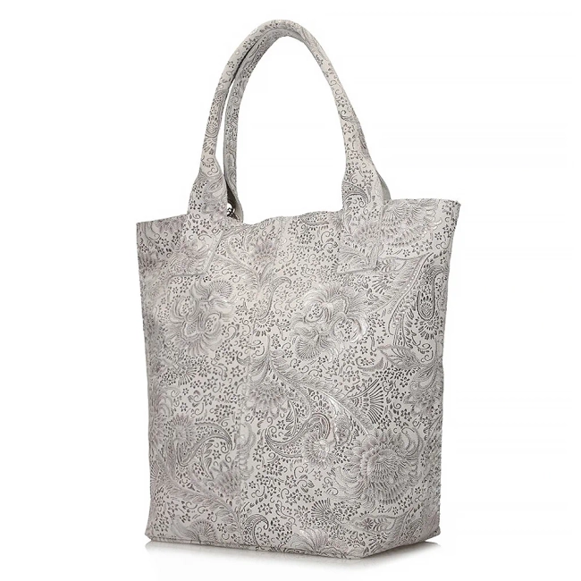 Leather handbag Toscanio 1101 white