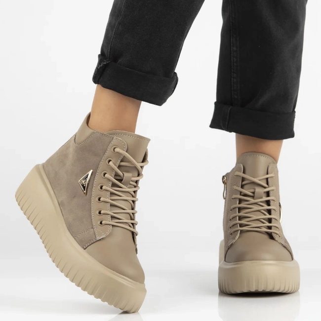 Leather ankle boots DBT6460/24 BE beige