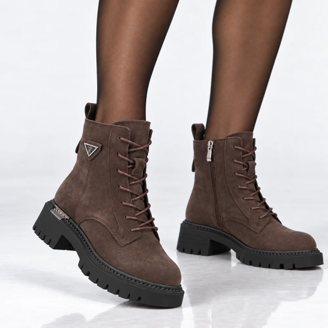 Skórzane botki Filippo DBT8063/26 D BR brązowe