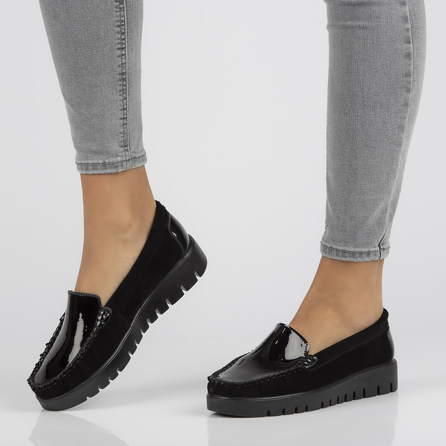 Leather shoes DP3024/21 BKL black