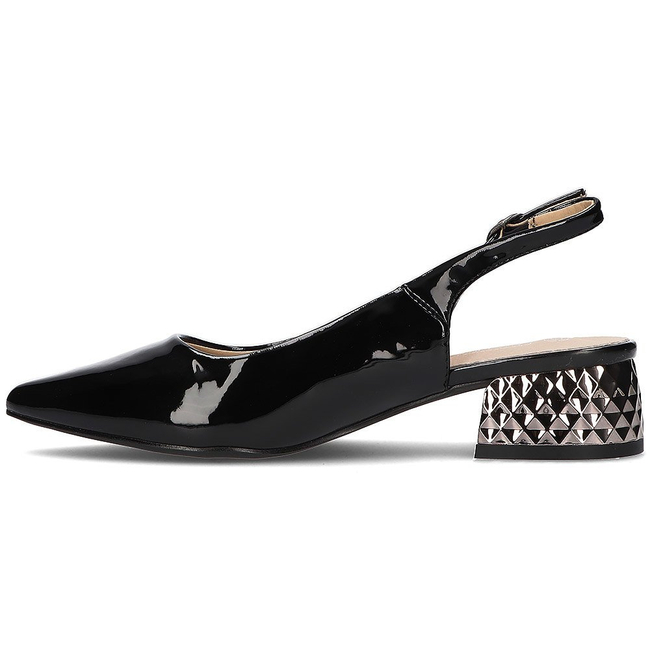 Heeled shoes FILIPPO DP2095/21 BK L black lacquered