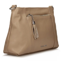 Beige leather handbag Toscanio G46