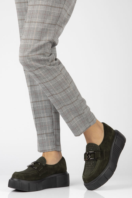 Leather shoes Filippo 20101 W olive