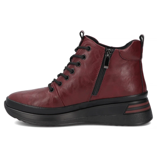 Leather platform ankle boots Filippo DBT4215/26 BG burgundy