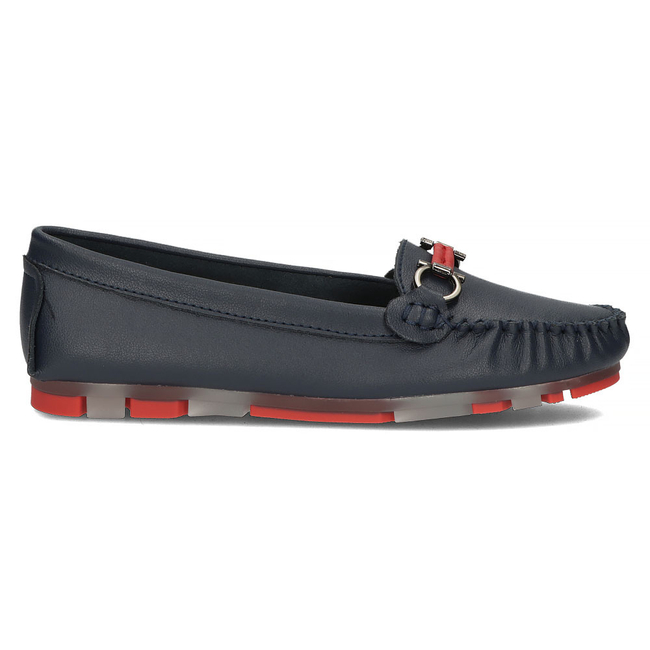 Leather loafers Filippo DP3613/23 NV RD navy