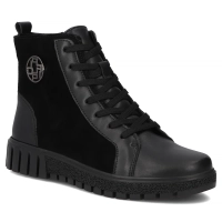 Skórzane botki Filippo DBT6359/25 BK czarne