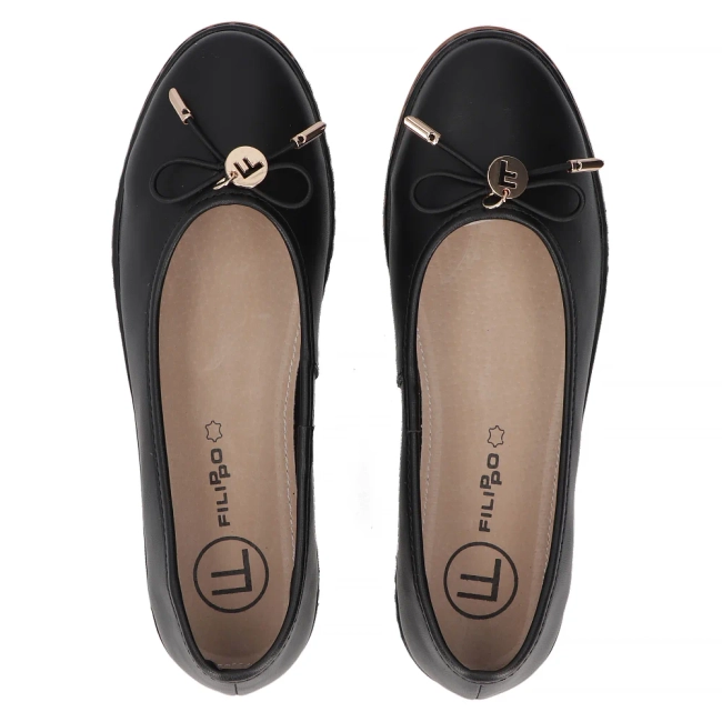 Leather ballerinas Filippo DP6856/25 BK black