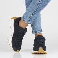 Skórzane Sneakersy Filippo DP3748/22 NV granatowe