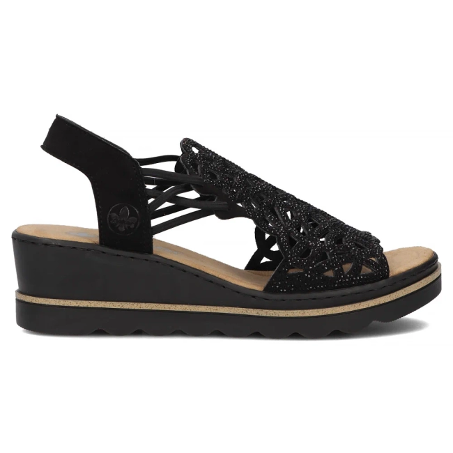 Sandały Rieker 67465-00 czarne