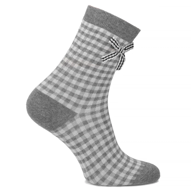 Women's Socks LM18-379 grey checks