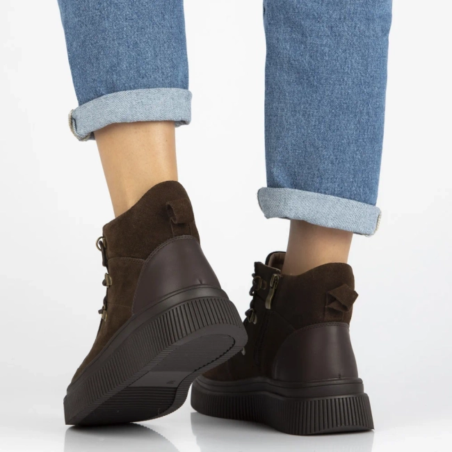 Leather ankle boots Filippo DBT7299/25 BR brown