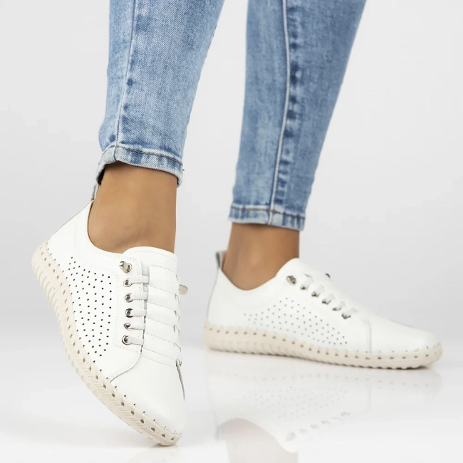 Leather shoes Filippo DP6735/25 WH white