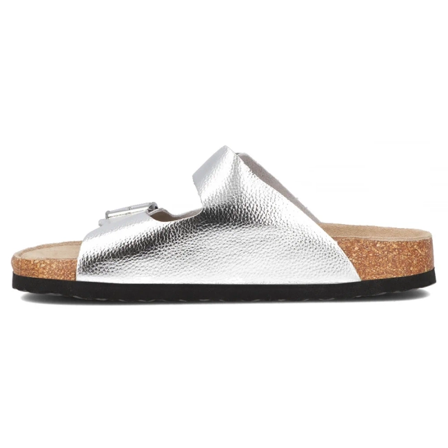 Leather flip-flops Filippo DK7062/25 SI silver