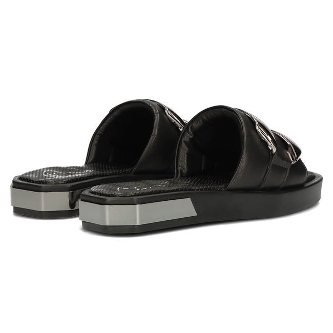 Leather flip-flops Filippo DK3903/22 BK black