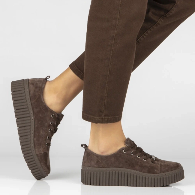 Leather sneakers Filippo DP8337/26 D BR brown