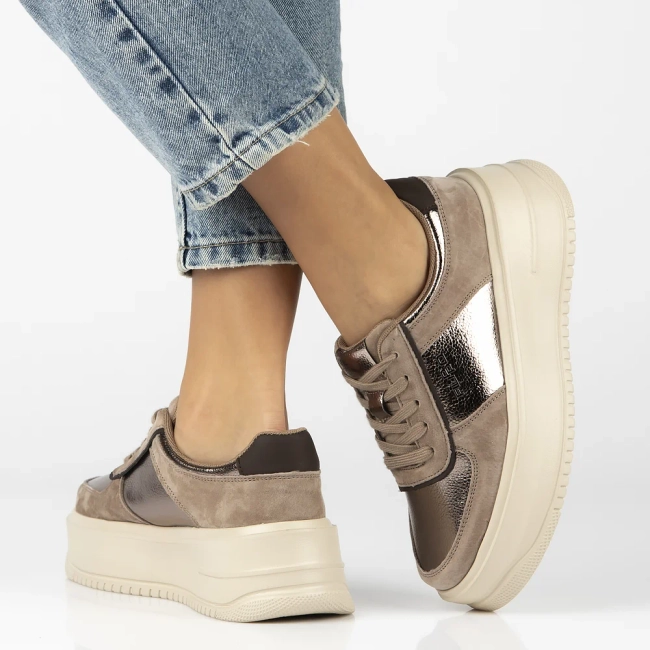 Leather sneakers Filippo DP7124/25 TP Beige