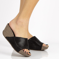 Skórzane klapki Filippo DK1263/20 BK czarne