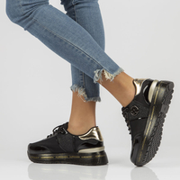 Leather Sneakers Filippo DP3688/22 BK black