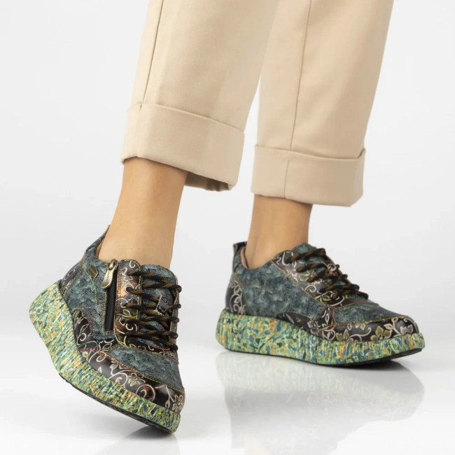 Skórzane sneakersy Laura Vita nikito 62 wielokolorowe