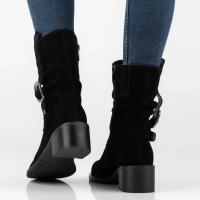Leather heeled ankle boots Filippo DBT8179/26 BK black