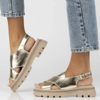 Leather sandals Filippo DS7047/25 GO gold