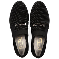 Półbuty Filippo 010 Czarny Zamsz Koralik