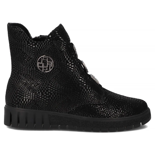 Leather ankle boots Filippo DBT6360/26 BK PT black