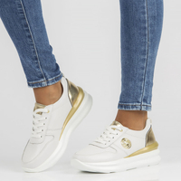 Skórzane sneakersy Filippo DP3505/22 WH białe