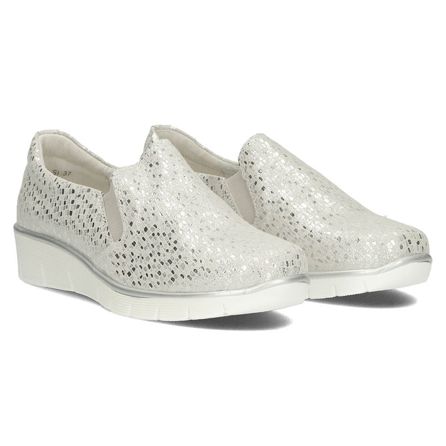 Leather shoes Filippo DP1325/22 silver