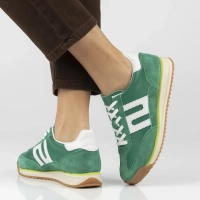 Skórzane sneakersy Filippo DP7686/26 GE zielone