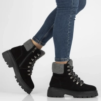 Leather ankle boots Filippo DBT6381/24 BK black