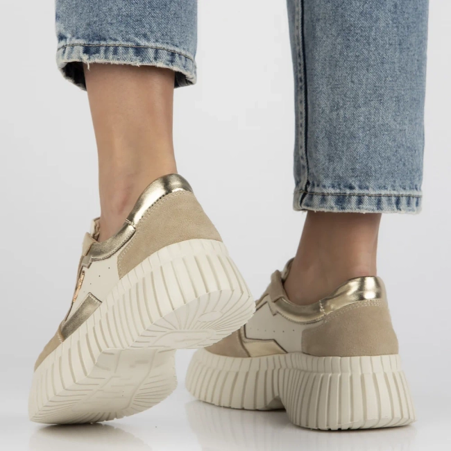 Skórzane sneakersy Filippo DP6780/25 BE GO beżowe