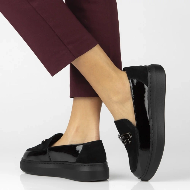 Leather shoes Filippo DP7216/25 BK black