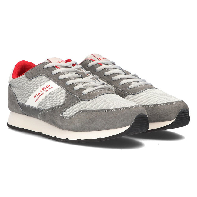 Skórzane buty Filippo MSP2117/21 GR szare