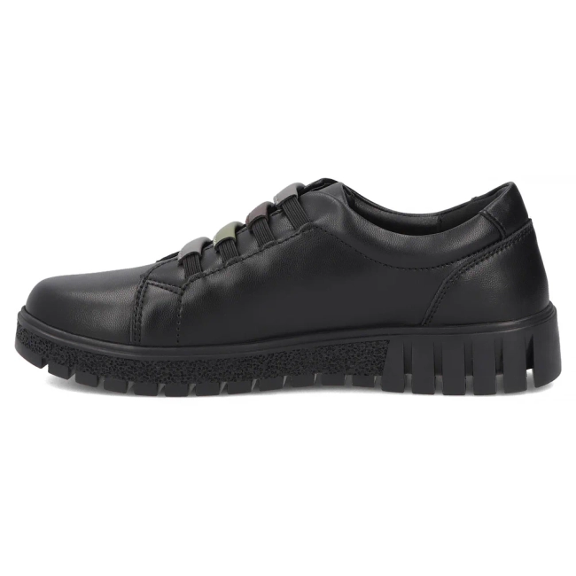 Skórzane półbuty Filippo DP8117/26 BK czarne